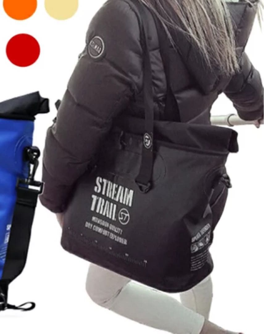 ブラック　クールなトートバッグ　ビジネス/タウンユース