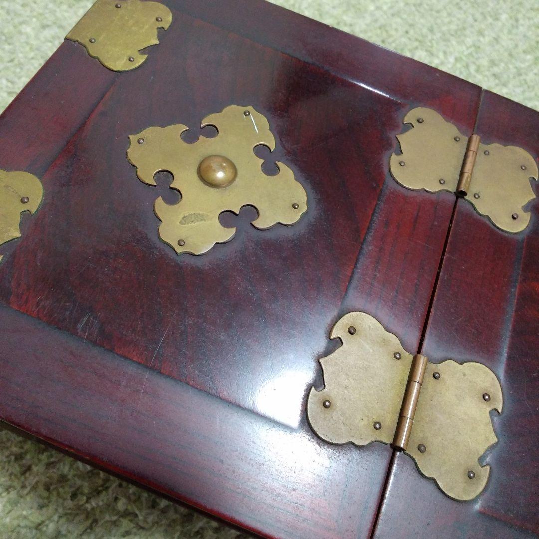 ◆レトロ◆木製アクセサリーケース ミラー付き