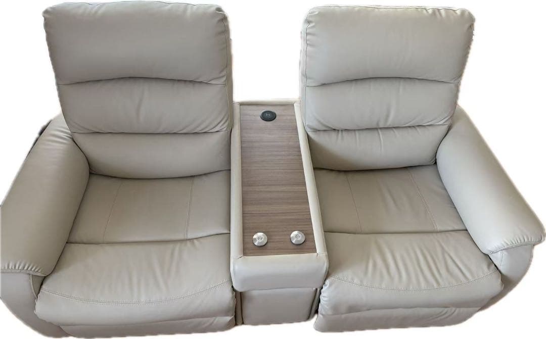 NITORI 電動ソファ（2人掛け／収納テーブル付き）