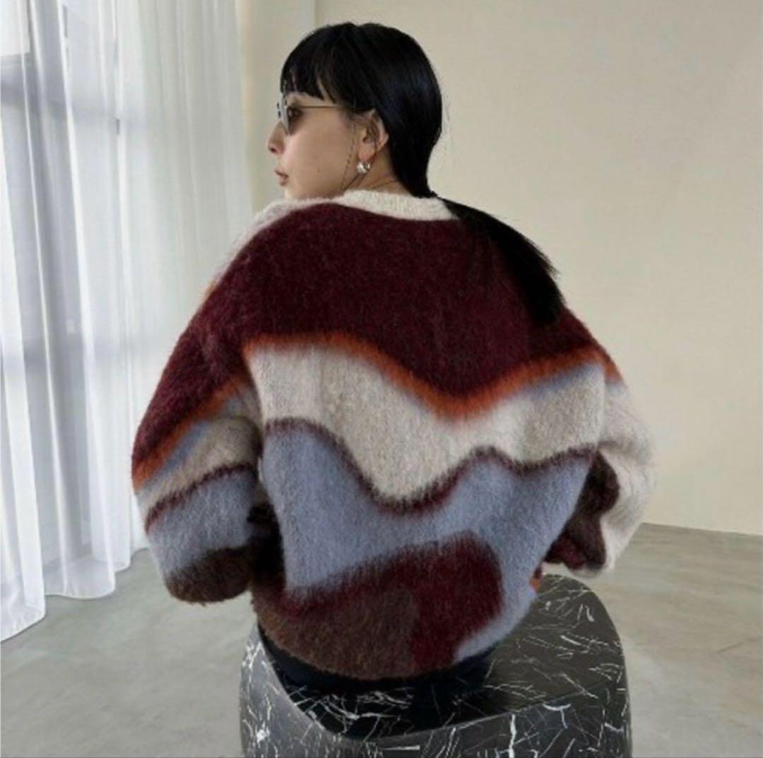 トップス BODY LINE ABORIGINE ART KNIT TOP ameri