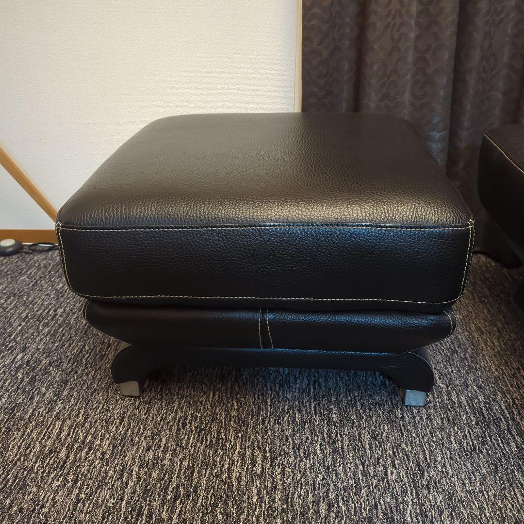 大塚家具 L/S 01 オットマン 黒革