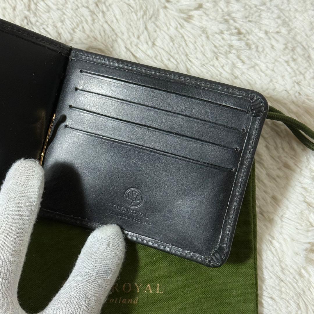 ⭐️新品未使用⭐️　グレンロイヤル　マネークリップ　小銭入れ付き　二つ折り財布