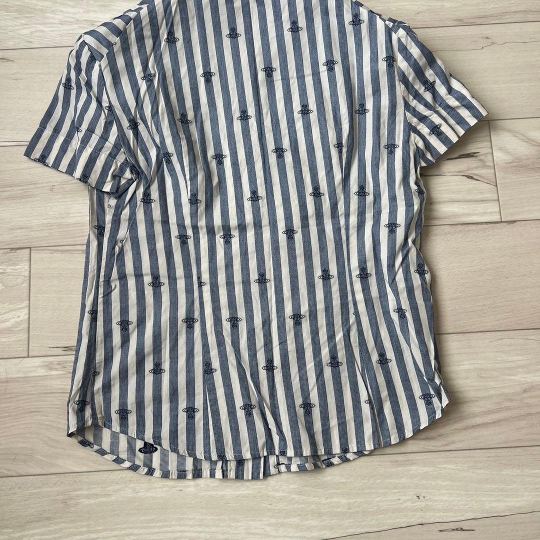 ヴィヴィアンウエストウッド　 ストライプ　オーブロゴ　ブラウス　フリル