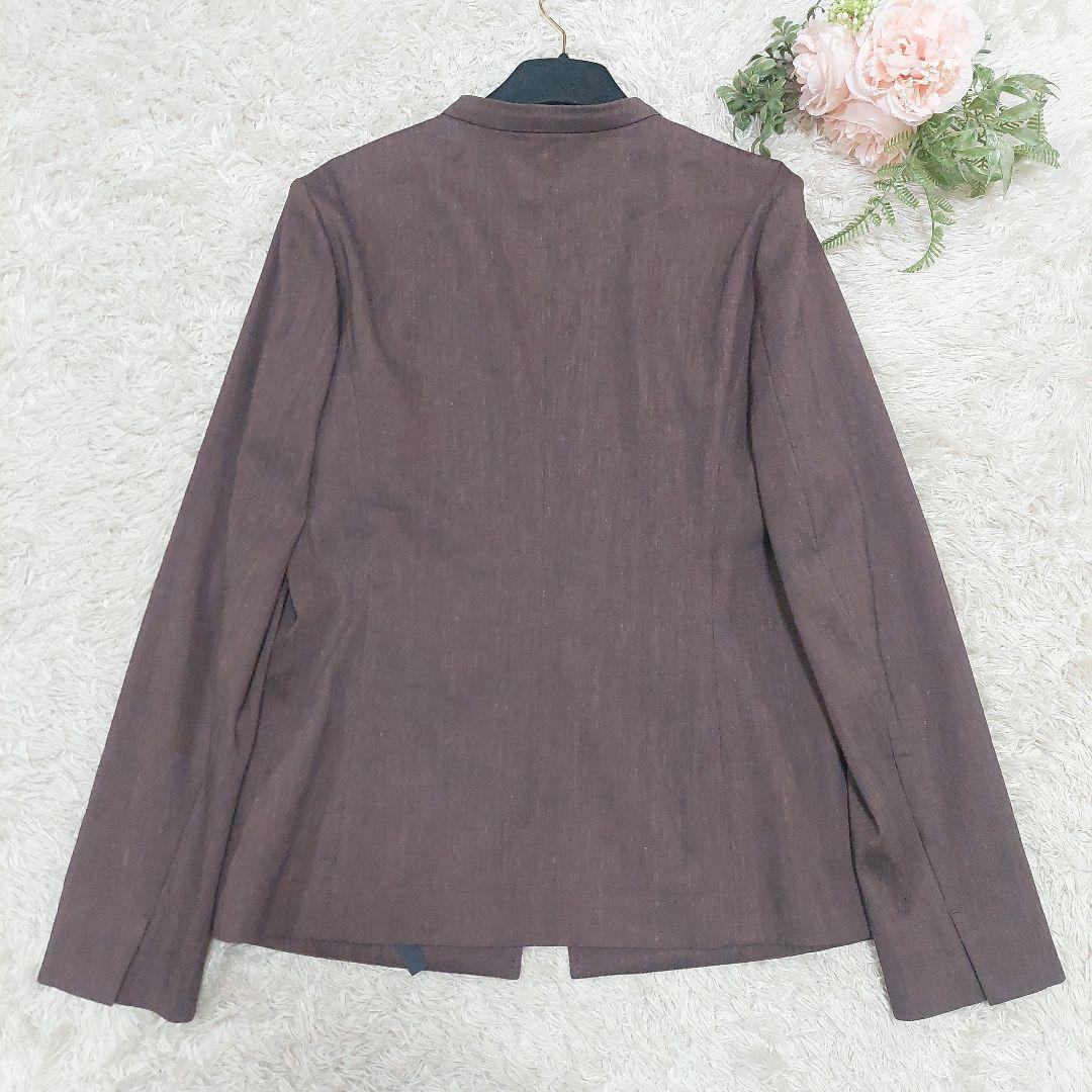 新品タグ付き BOSCH ボッシュ リネン ノーカラー パンツスーツ