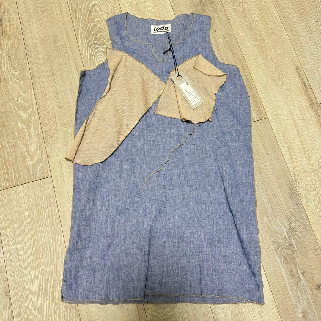 コトハヨコザワ todo 新品タグ付き ノースリーブ タンクトップ ブルー