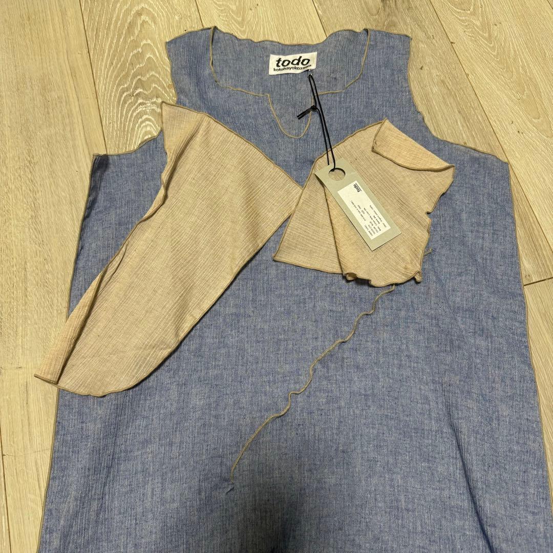 コトハヨコザワ todo 新品タグ付き ノースリーブ タンクトップ ブルー