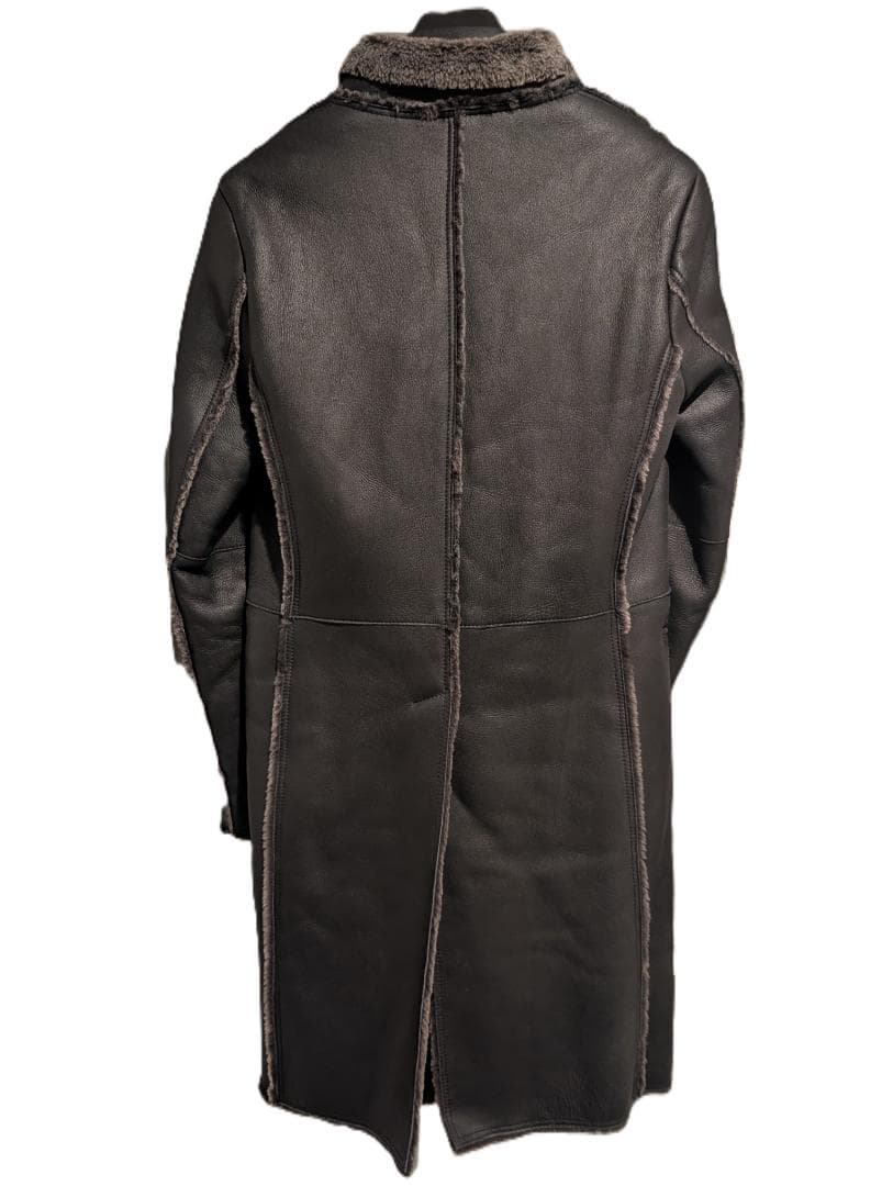 wjk リアル ムートン レザー チェスター コート Ｓ ブラック