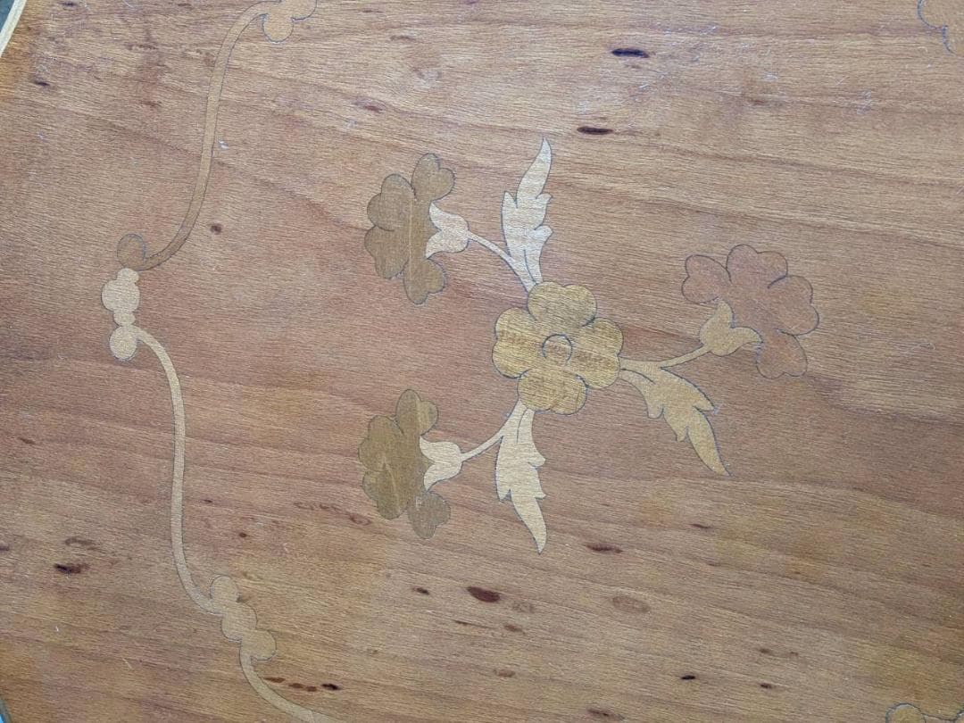 象嵌 サイドテーブル 丸テーブル コーヒーテーブル クラシカル家具