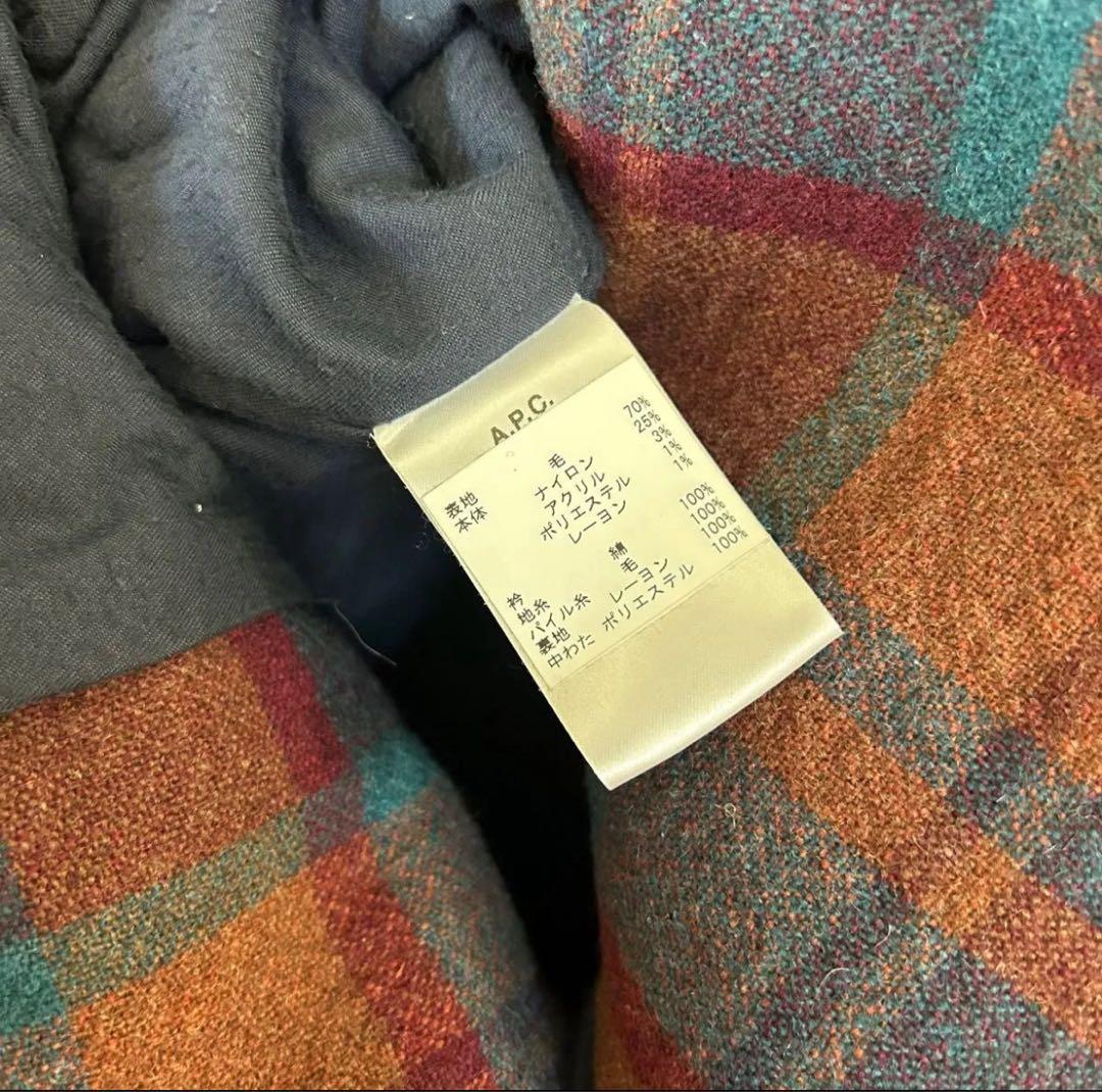 A.P.C.アーペーセーチェックロングコート