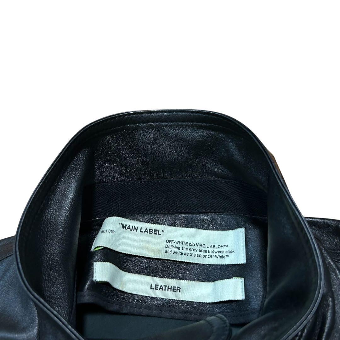 OFF-WHITE アロープリント レザージャケット