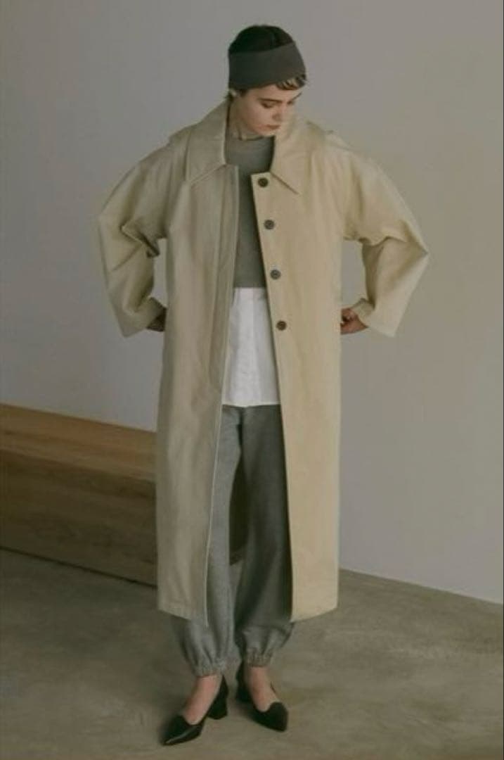 MANOF マノフBATTING LONG COAT中綿ステンカラーコート