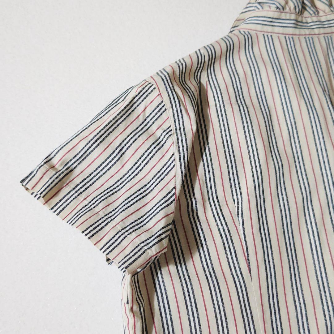 バーバリーロンドン　フリルブラウス　シャツ　ホースロゴ刺繍　三陽商会　カジュアル