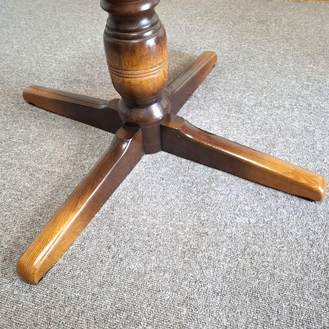 飛騨産業★キツツキ★ラウンドテーブル ダイニングテーブル★付属（ガラス、回転盤）