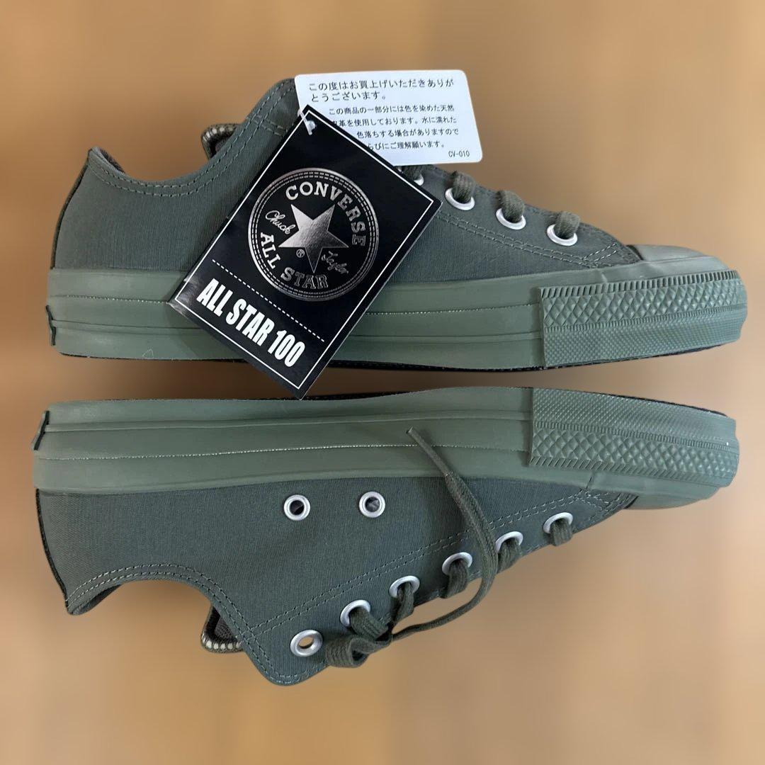 新品未使用　エンジニアードガーメンツ×コンバース×ビームス　スニーカー　オリーブ