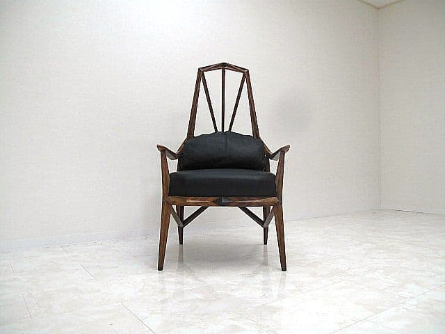 ヴィンテージ アールデコ様式本革ハイバックパーソナルチェア 1人掛けソファ