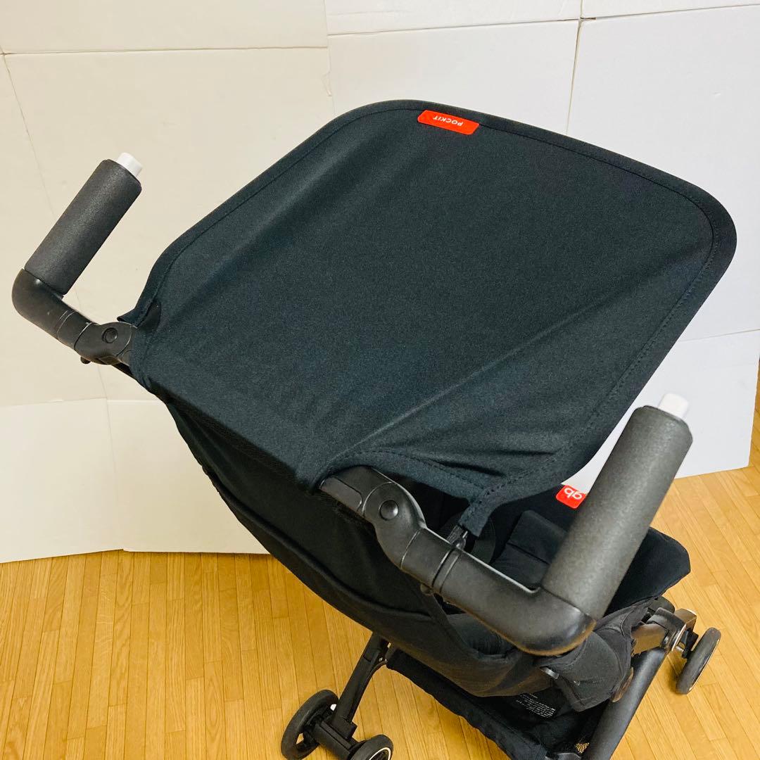 【良品】gbグッドベビー　ベビーカー　ポキット　サテンブラック