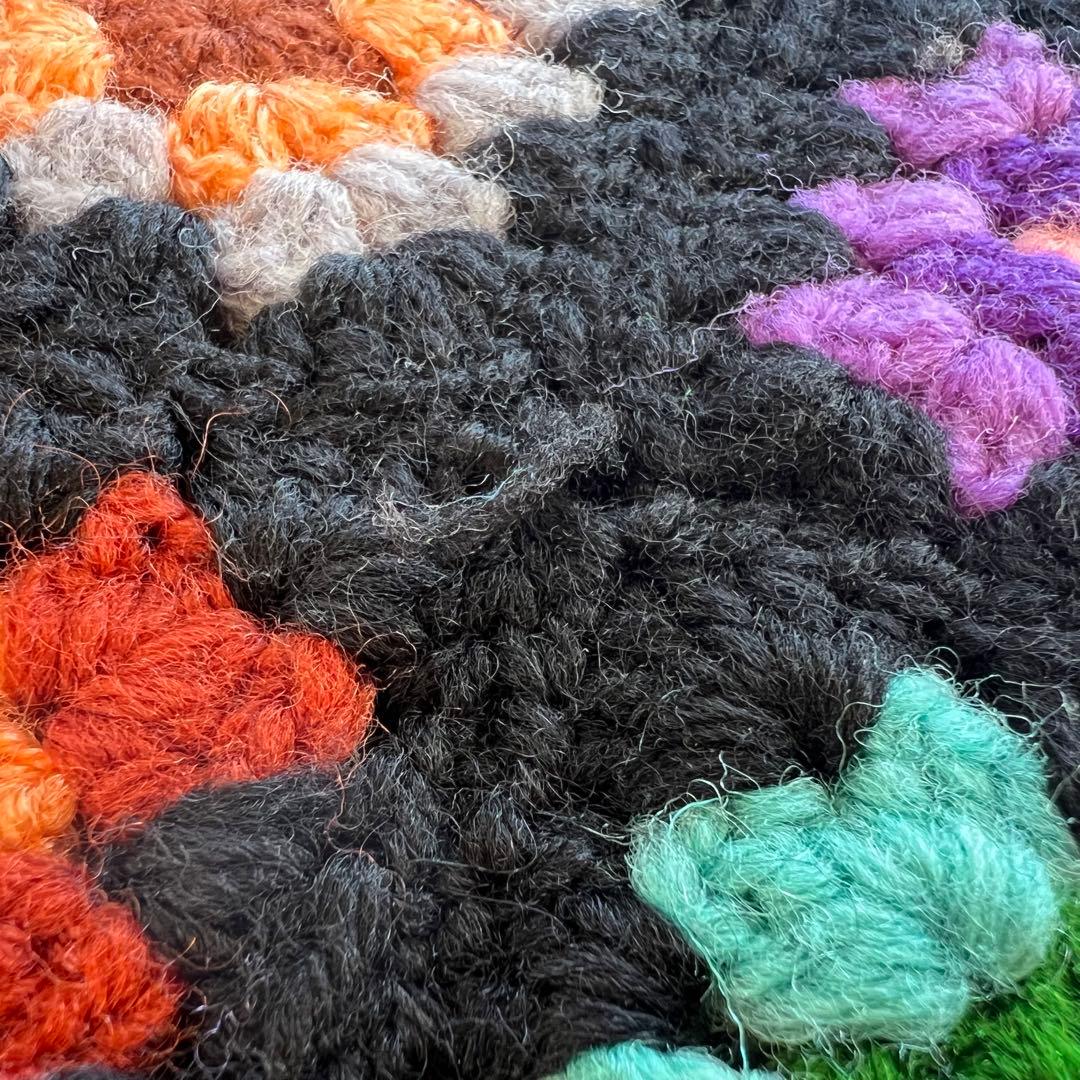 アメリカで購入　ヴィンテージ　手編み多様布