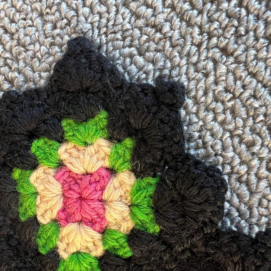 アメリカで購入　ヴィンテージ　手編み多様布