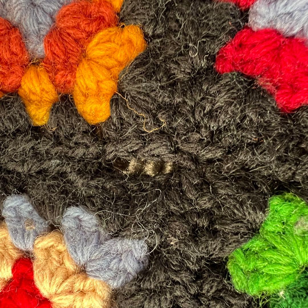 アメリカで購入　ヴィンテージ　手編み多様布