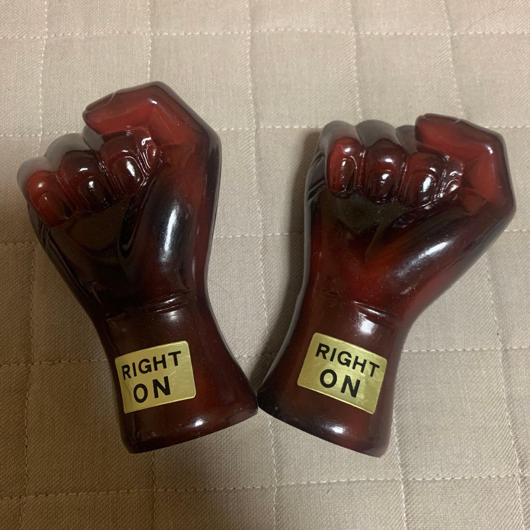 vintage 60s RIGHT ON 置物 ビンテージ ブラック 70s