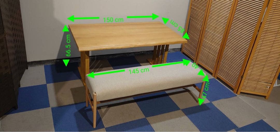 東京都23区送料込 ◆ ニトリ食卓+ ダイニングベンチ(TPH4772)