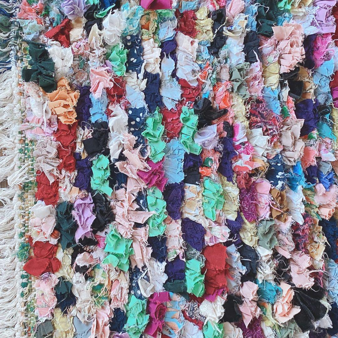 モロッコ ボシャルウィット Boucherouite ラグ カーペット③