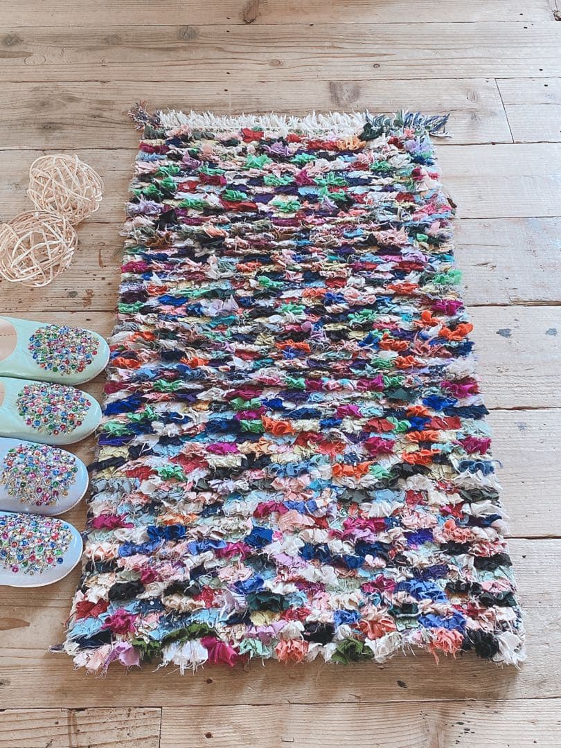 モロッコ ボシャルウィット Boucherouite ラグ カーペット③