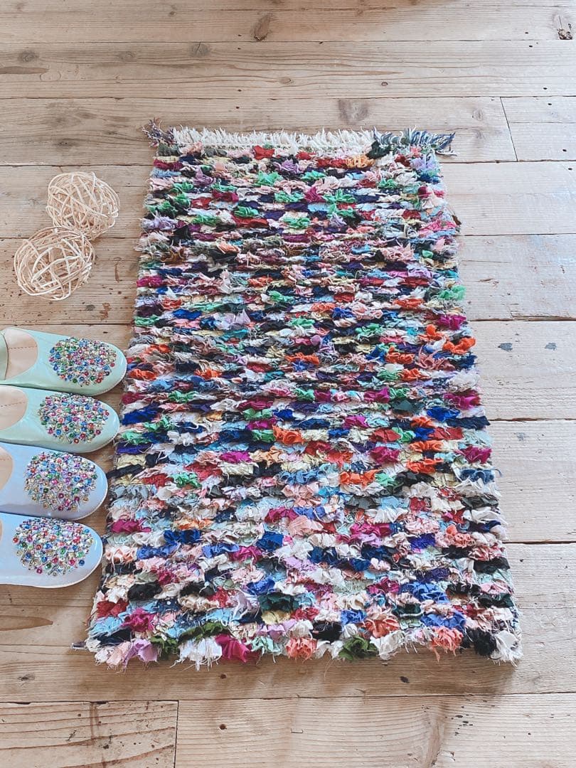 モロッコ ボシャルウィット Boucherouite ラグ カーペット③