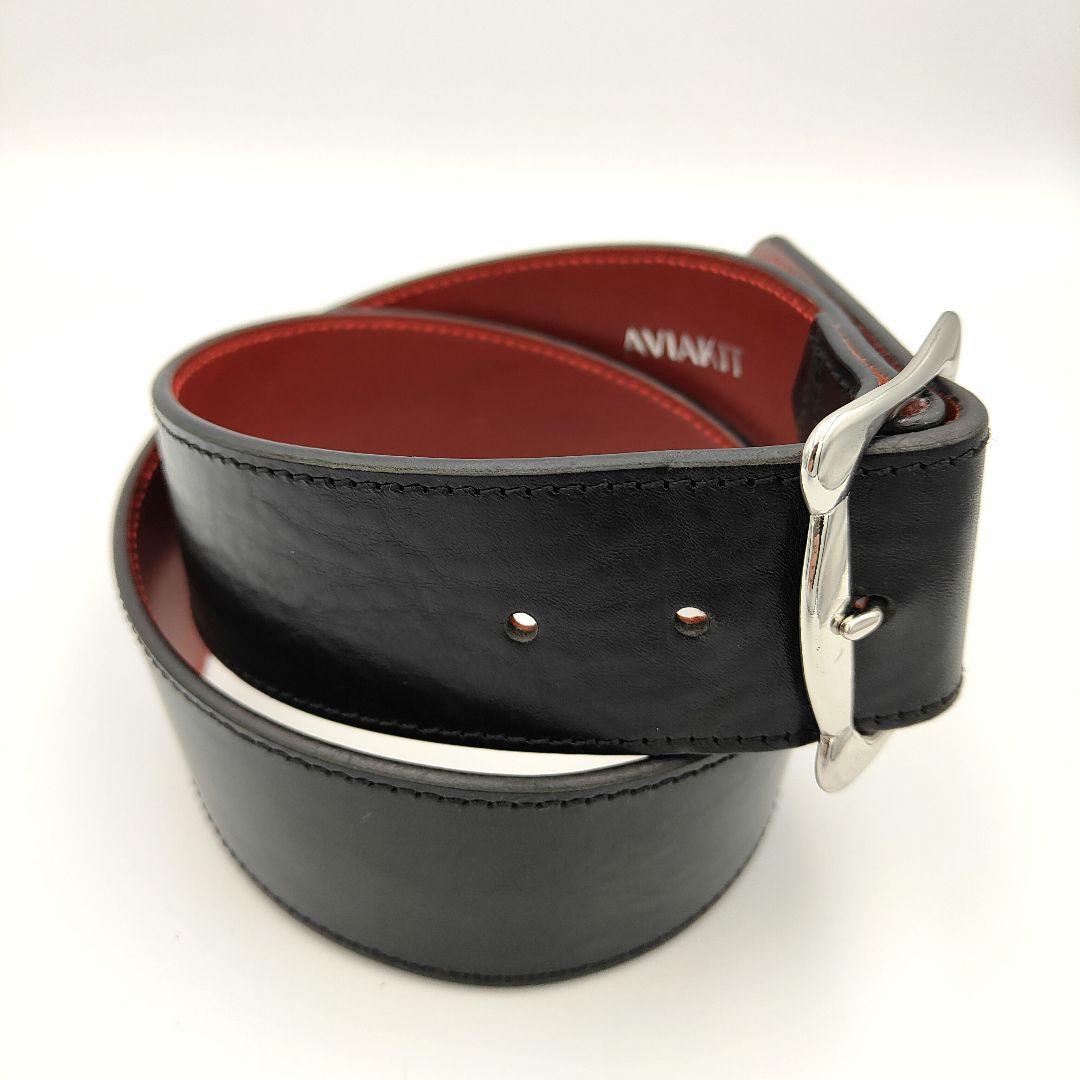 美品✨ルイスレザー AVIAKIT 本革ベルト M ブラック 全長100cm
