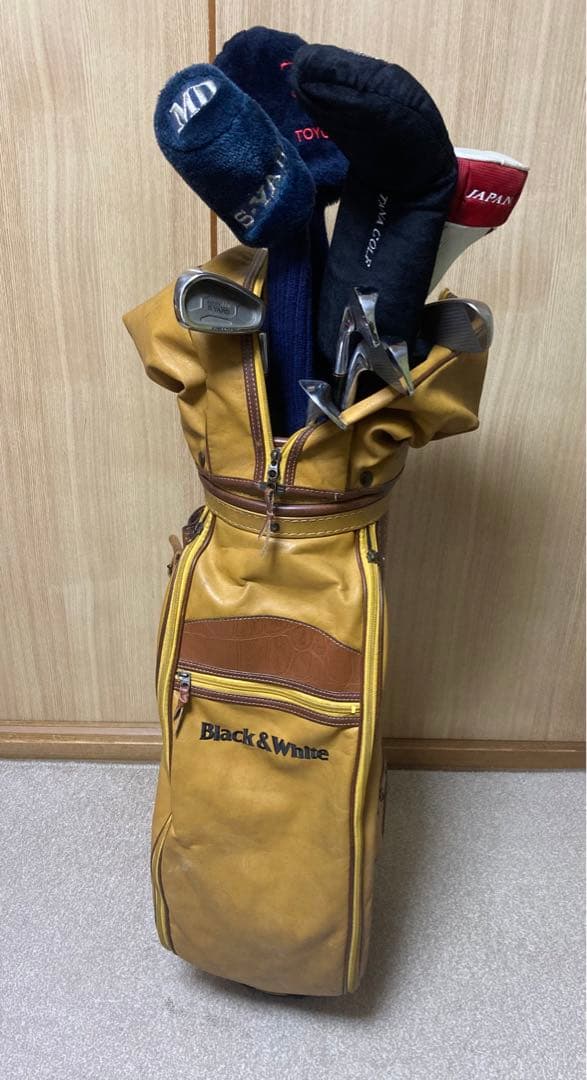 Black&Whiteゴルフバッグ アイアン ドライバー おまけ付き