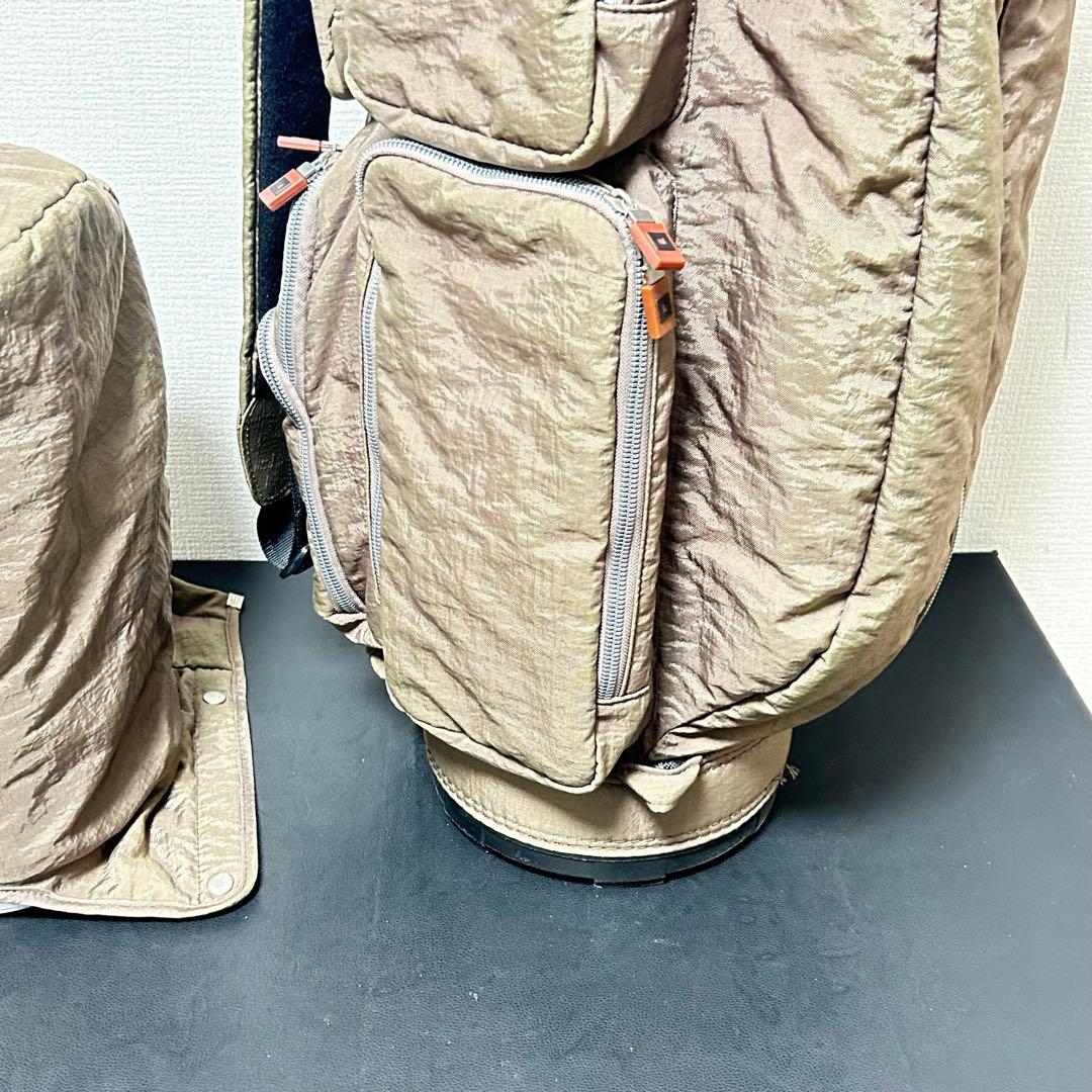 ONOFF オノフ キャディバッグ ゴルフバッグ ベージュ系 フード付き