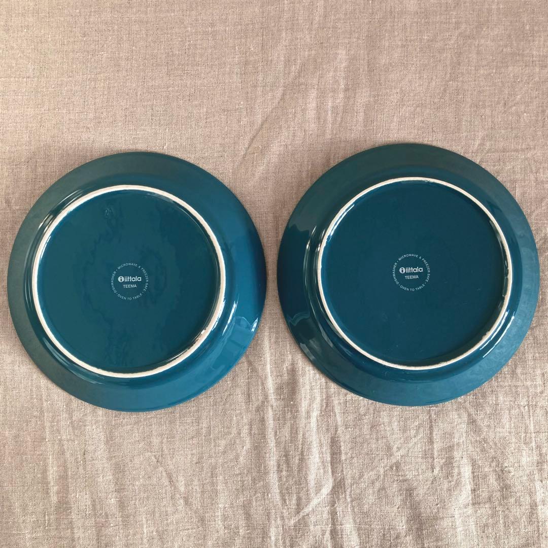 イッタラ　ティーマ　21cm プレート　3枚セット　ライトブルー　ペトロール