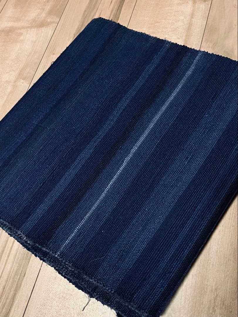 古布　木綿　藍染め　裂織り物