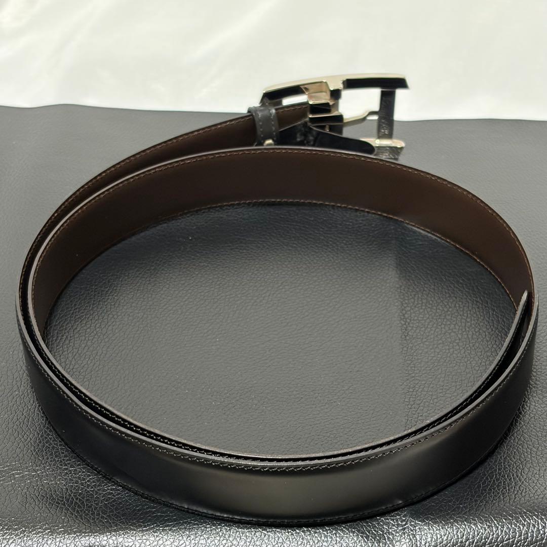 極美品　カルティエ　タンク アルディロン　シルバー　レザー　ブラック