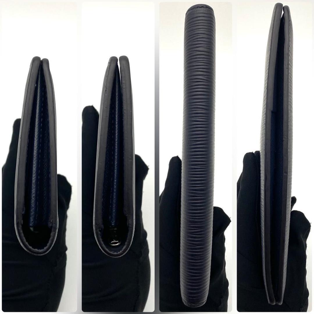 【極美品】ルイヴィトン エピ ポルトフォイユ ブラザ 新型 ネイビー 二つ折り