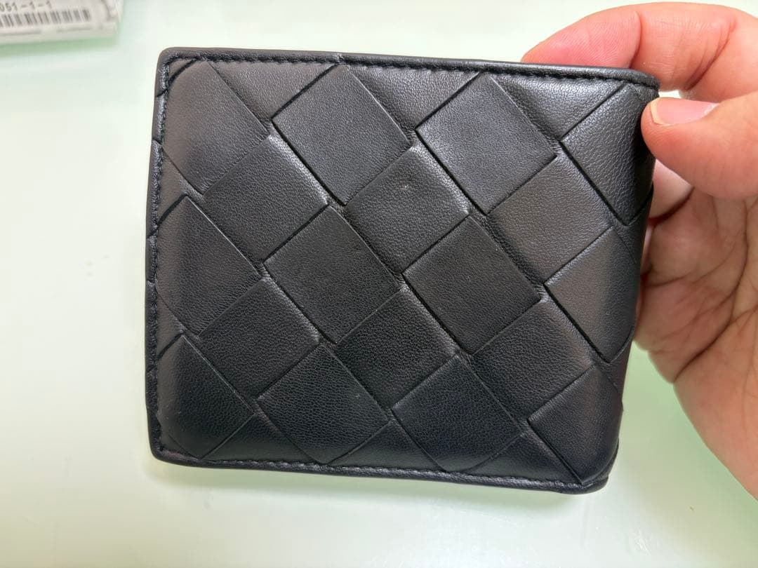 BOTTEGA VENETA 二つ折り財布 ダークネイビー