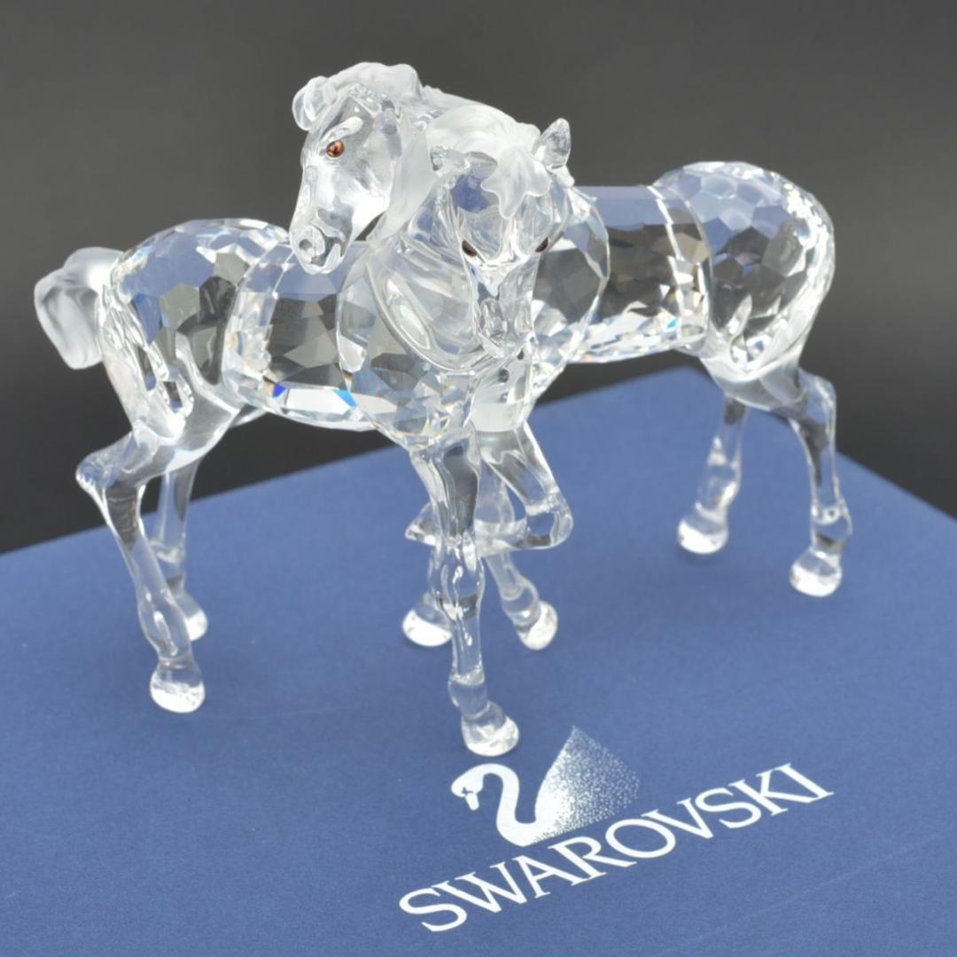 美品 スワロフスキー クリスタル 仔馬 アニマル 置物 箱付 ホース インテリア