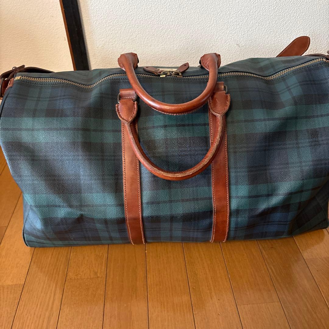 POLO RALPH LAUREN ボストンバッグ チェック柄 レザー