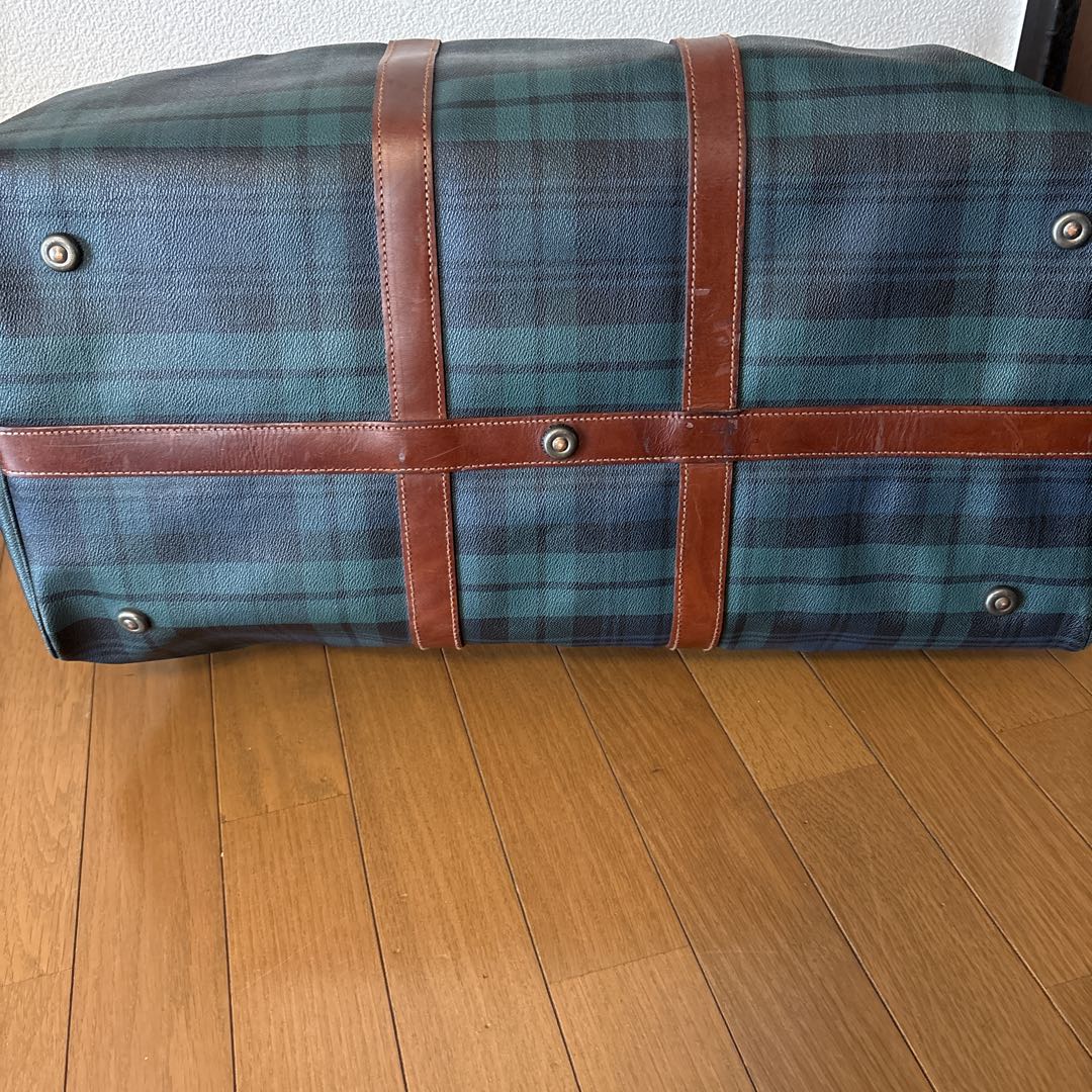 POLO RALPH LAUREN ボストンバッグ チェック柄 レザー