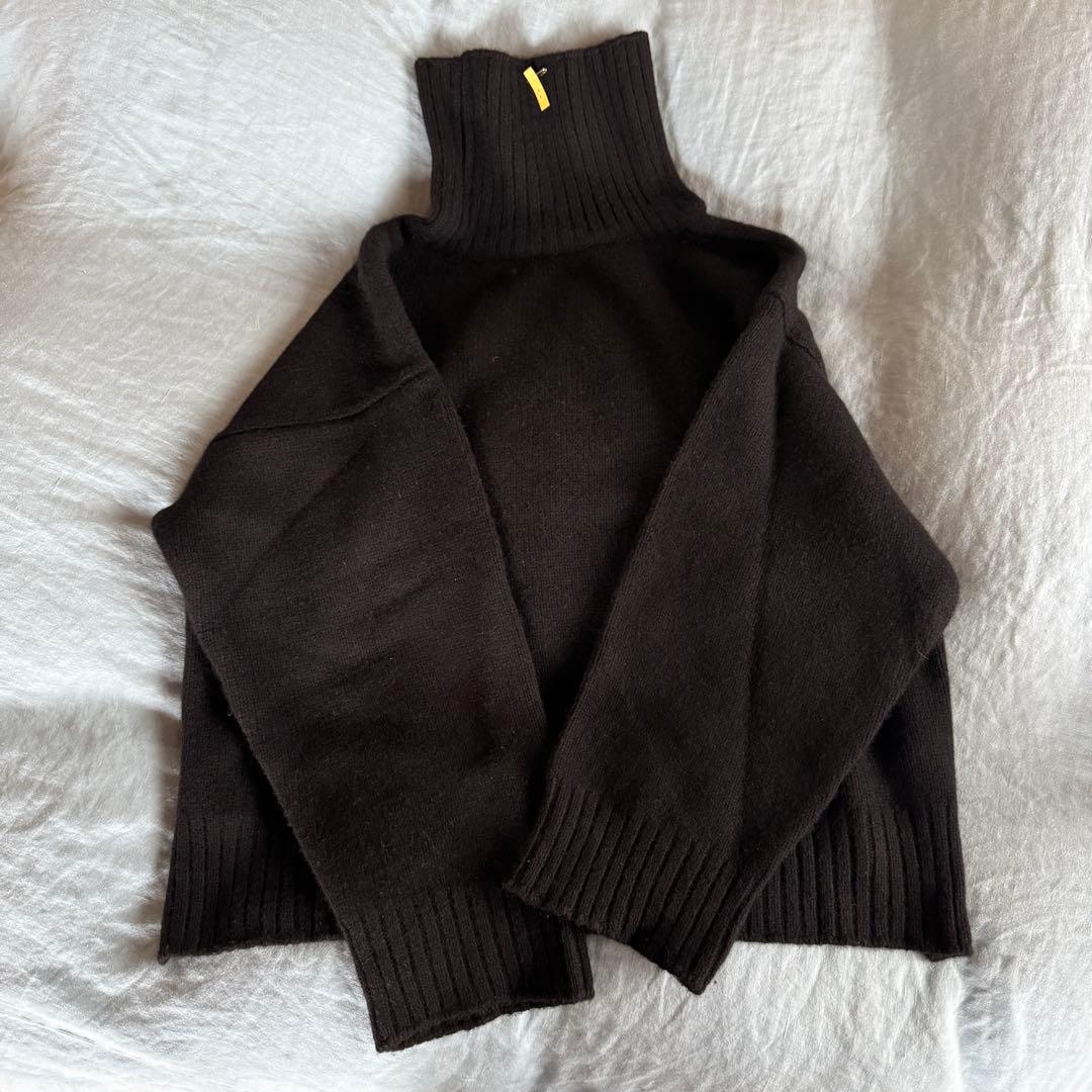 シーオール　seeall ウール　タートルネックセーター ブラック F