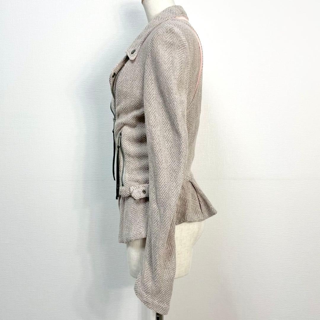 y2k❤️ 00s DIESEL ヘリンボーン コットン ライダースジャケット