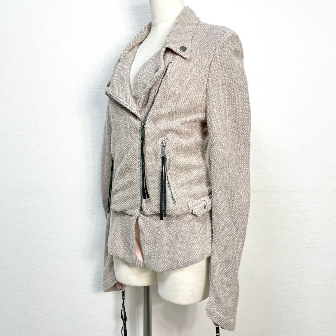 y2k❤️ 00s DIESEL ヘリンボーン コットン ライダースジャケット