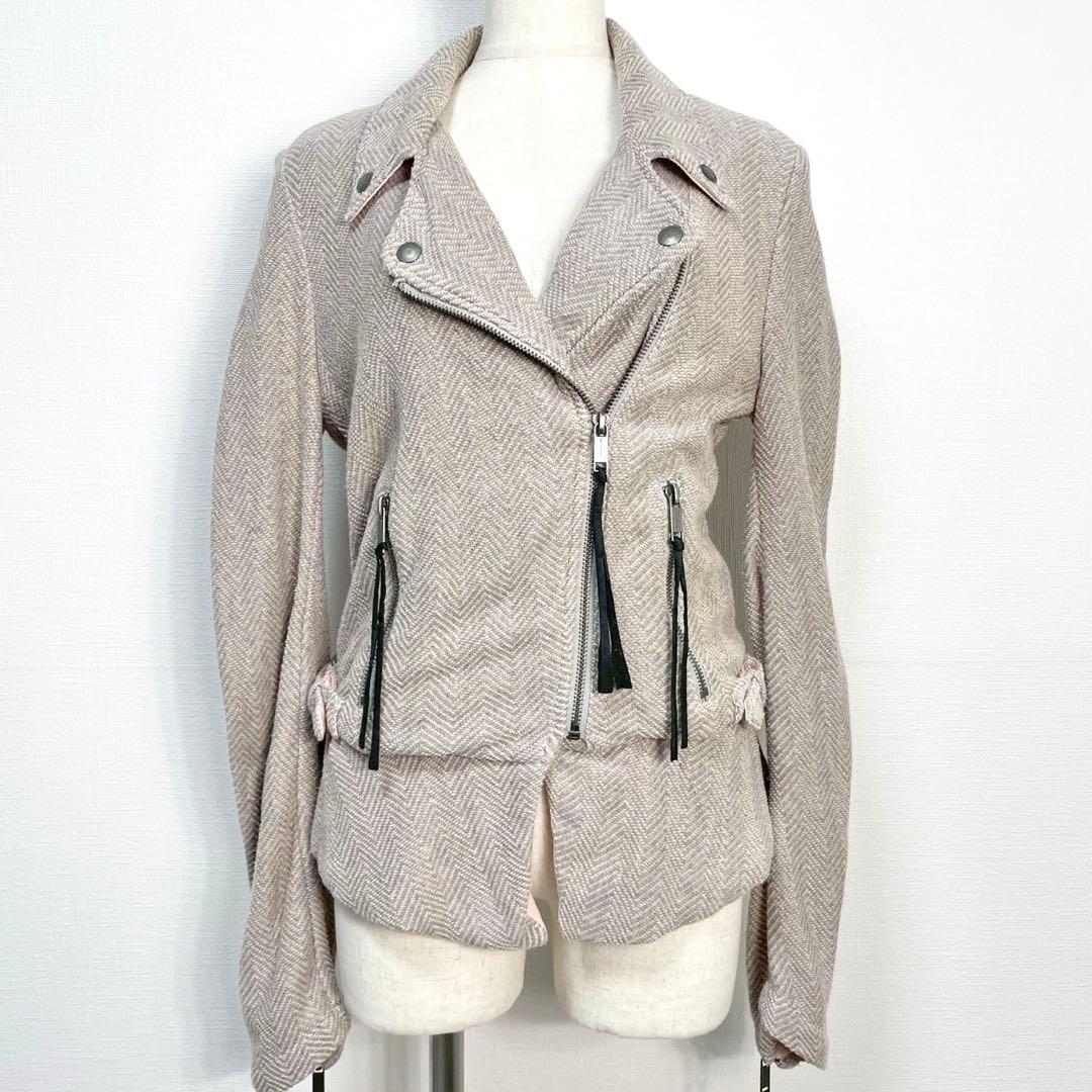 y2k❤️ 00s DIESEL ヘリンボーン コットン ライダースジャケット