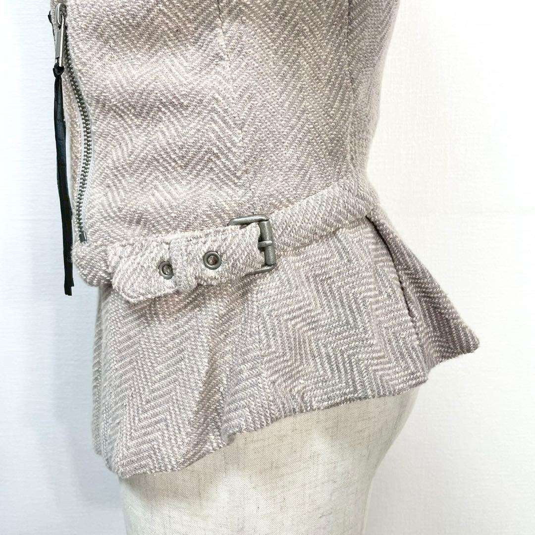 y2k❤️ 00s DIESEL ヘリンボーン コットン ライダースジャケット