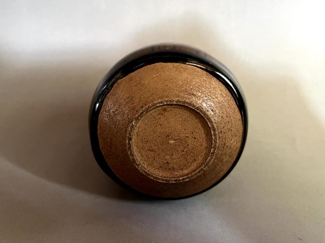 茶入■初代 森本陶谷 兵庫県無形文化財 丹波焼 丹波立杭焼 四滴茶入 時代骨董■