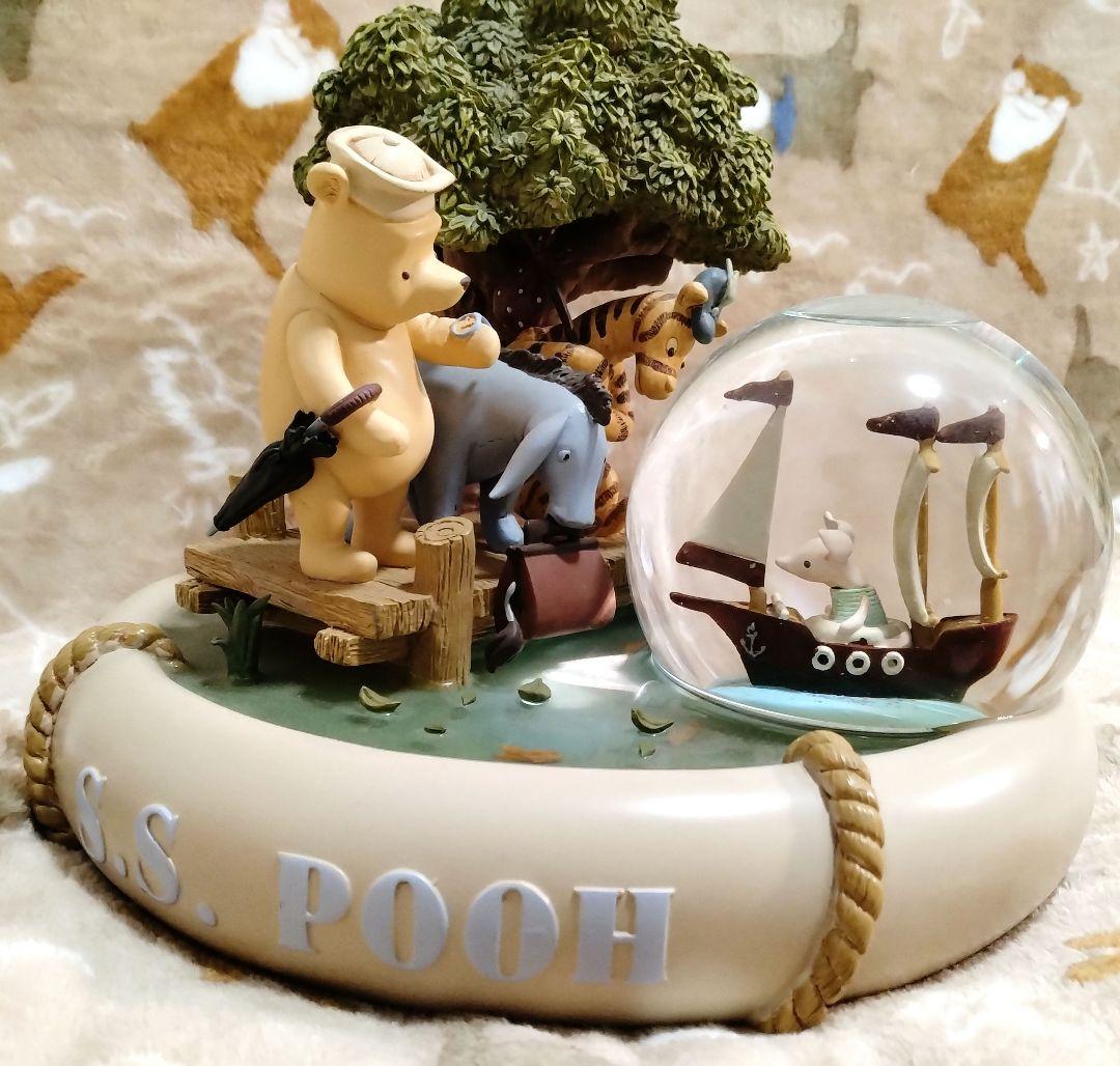 ディズニー クラシックプー 大型スノードーム オルゴール付き