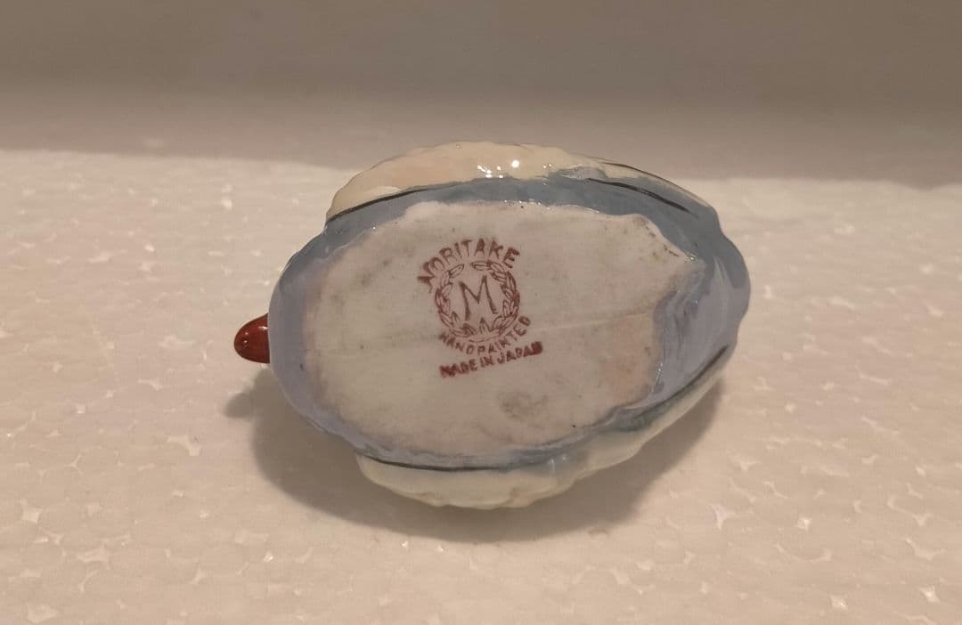 オールドノリタケ　ラスター彩　オランダ少女とスワン