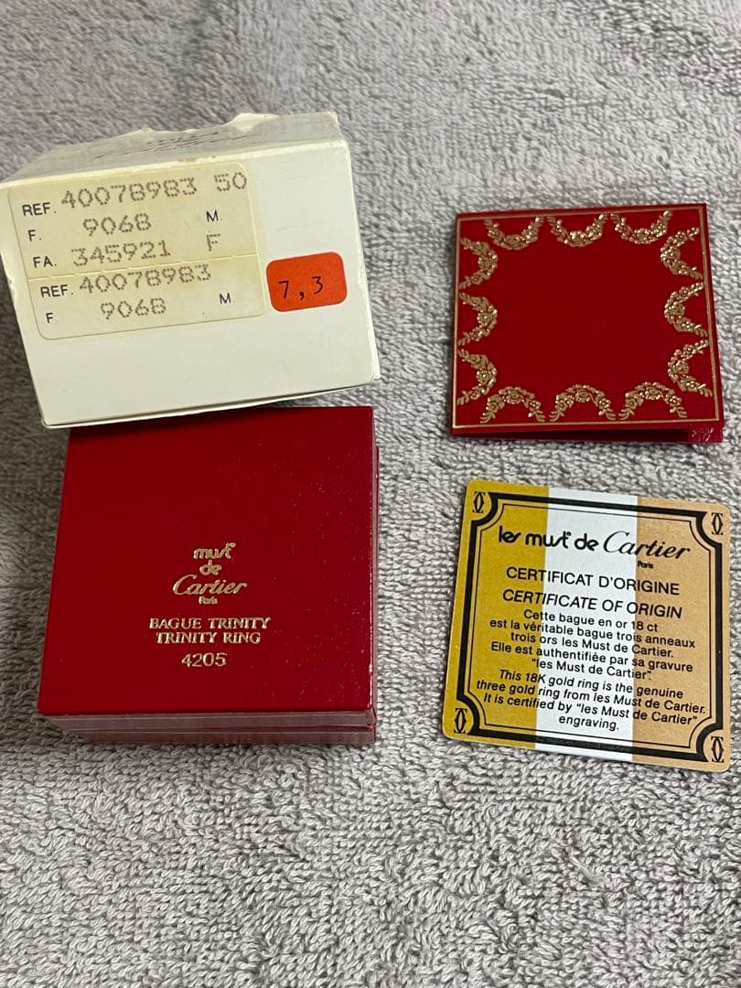 Cartier カルティエ 750YG×WG×PG 3連　トリニティ リング