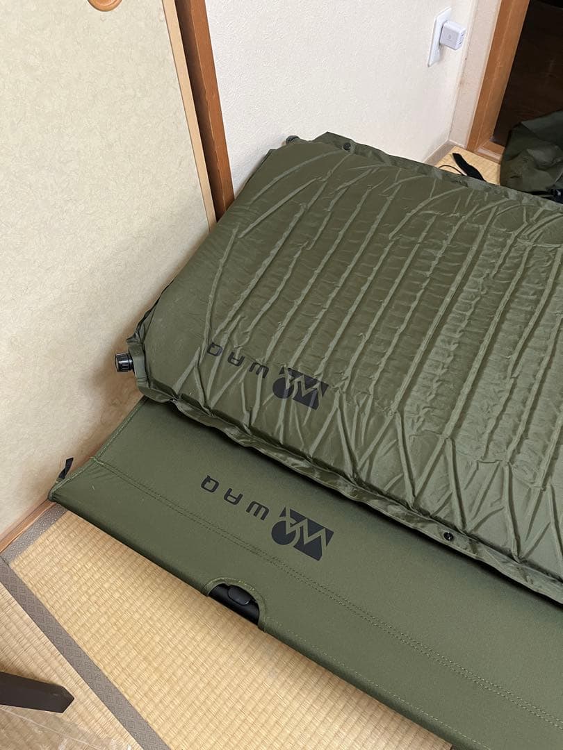 WAQ インフレータブルマット 8cm 2WAYコットセット