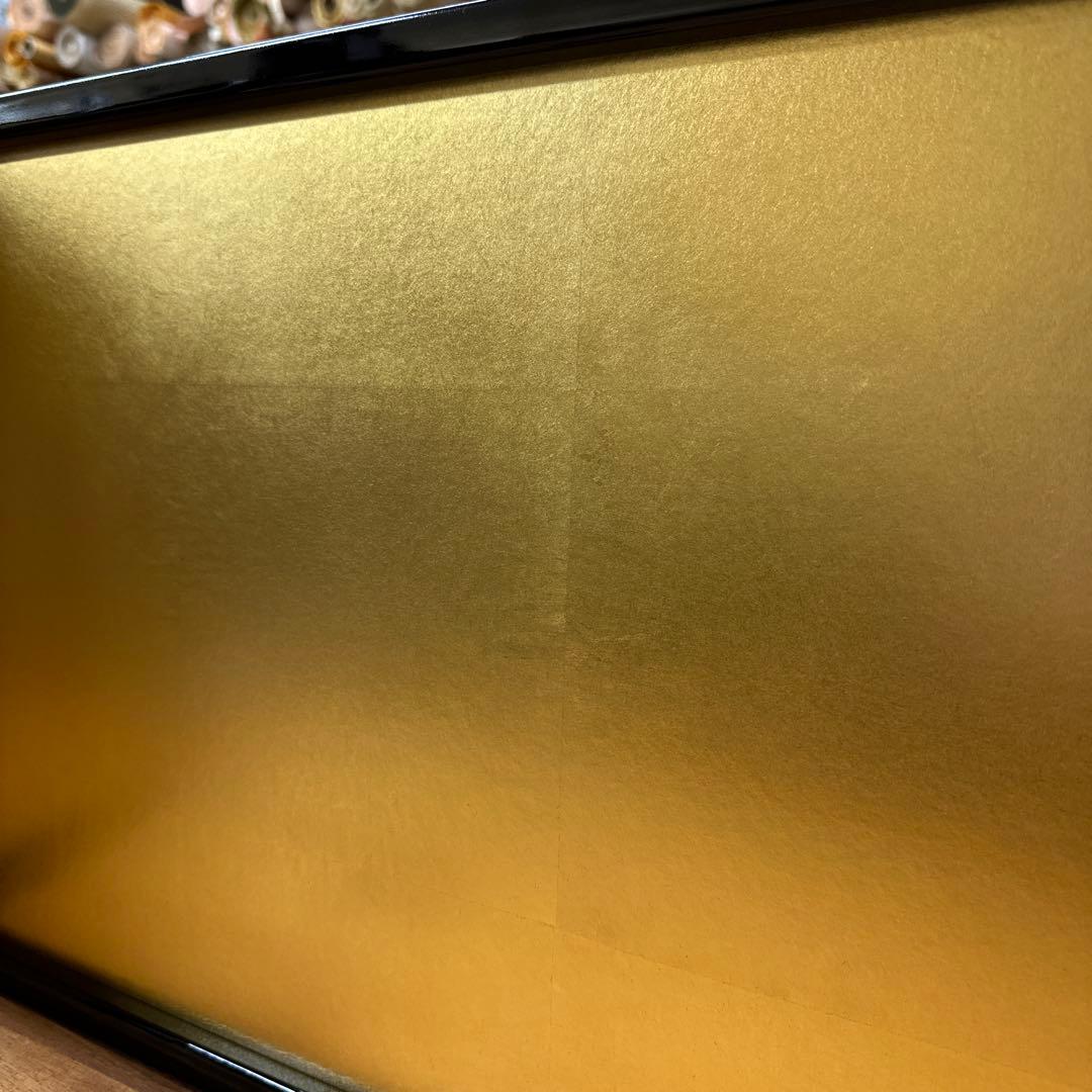新品 本金箔三つ折り屏風 箱付